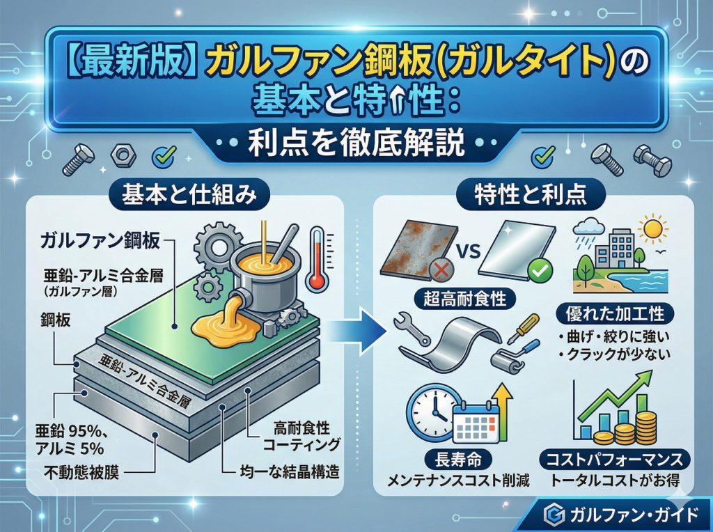 【最新版】ガルファン鋼板（ガルタイト）の基本と特性：利点を徹底解説