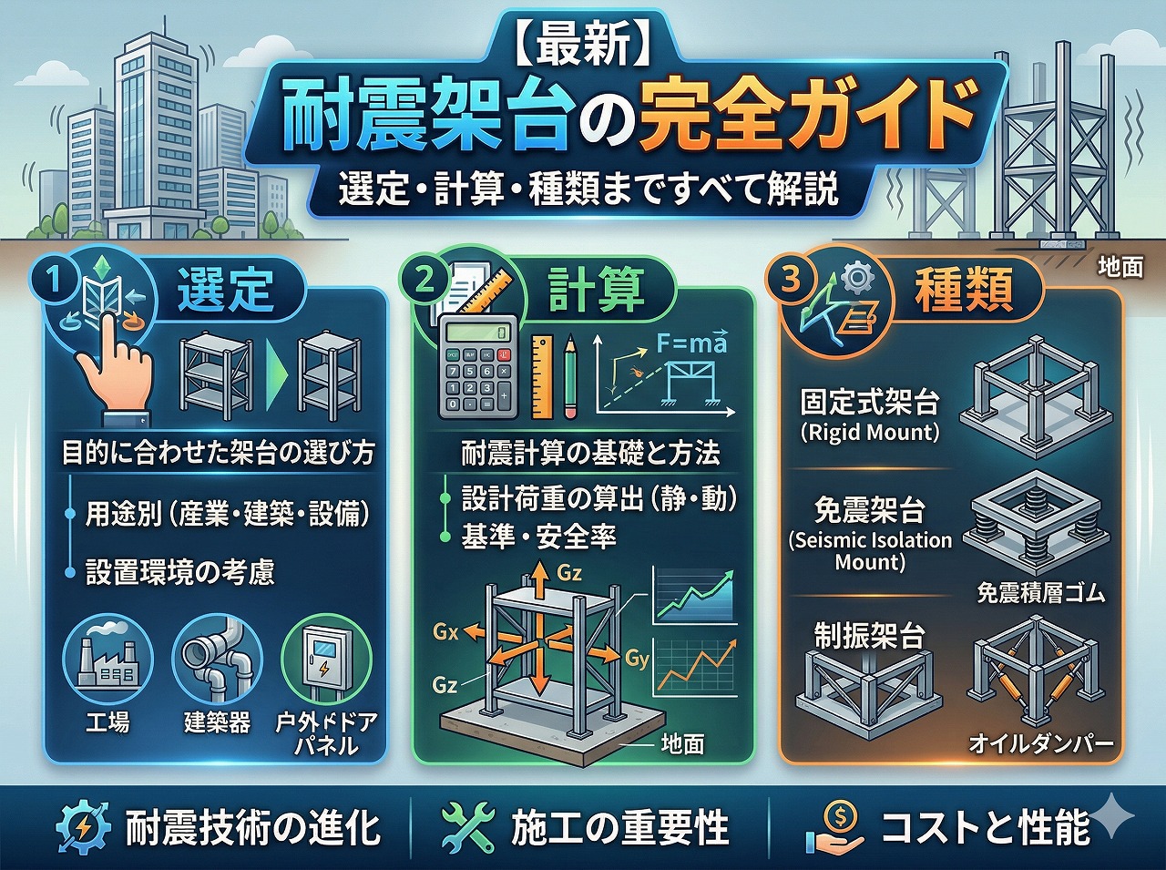 【最新】耐震架台の完全ガイド｜選定・計算・種類まですべて解説