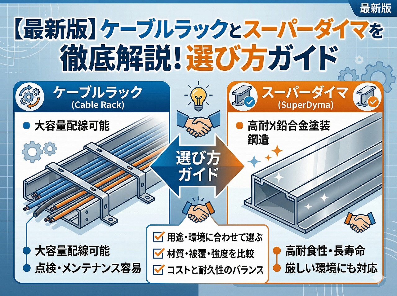 【最新版】ケーブルラックとスーパーダイマを徹底解説！選び方ガイド