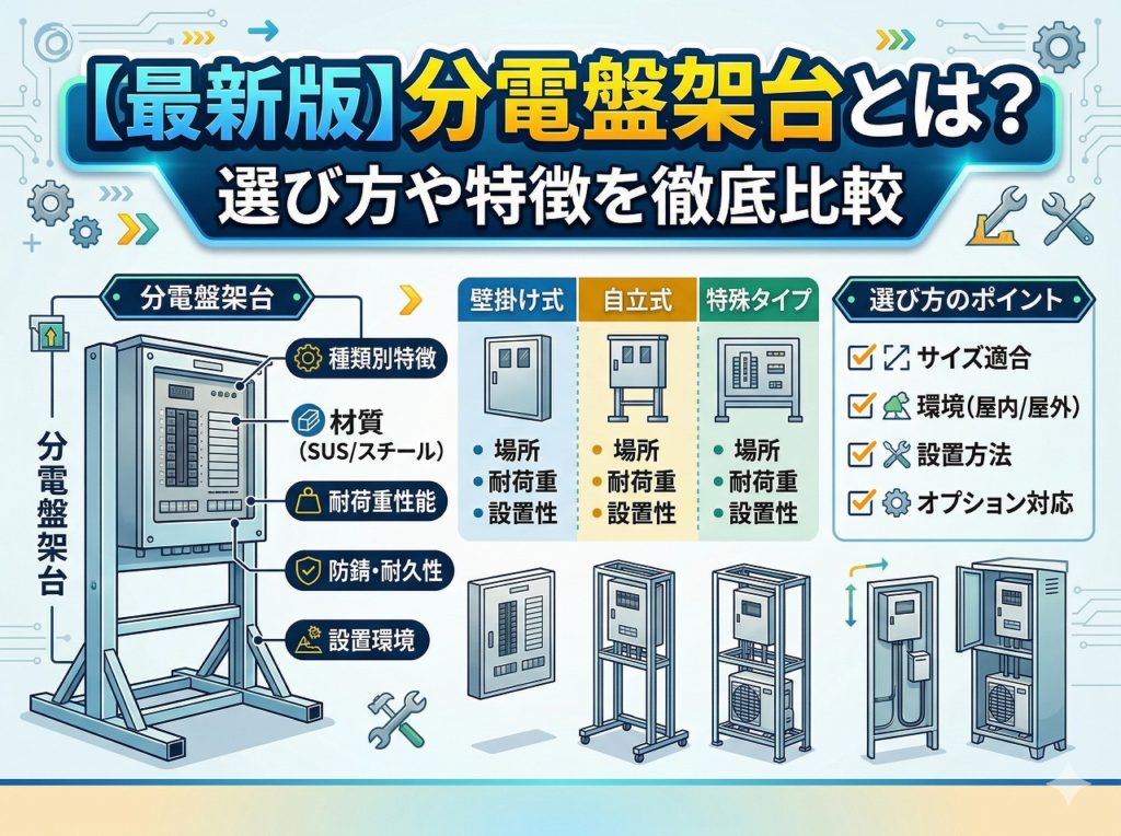 【最新版】分電盤架台とは？選び方や特徴を徹底比較