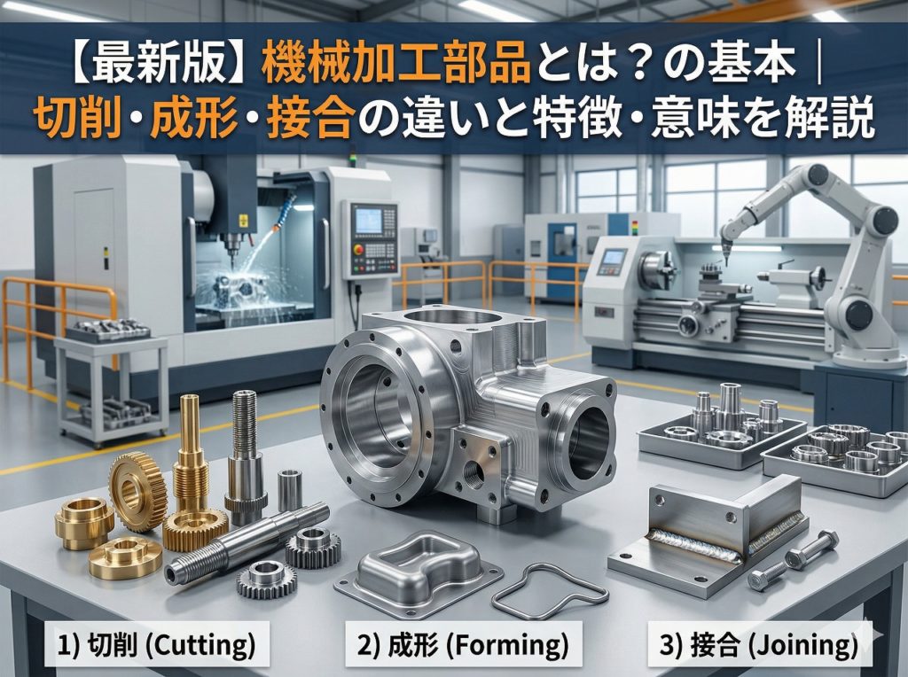 【最新版】機械加工部品とは？の基本｜切削・成形・接合の違いと特徴・意味を解説