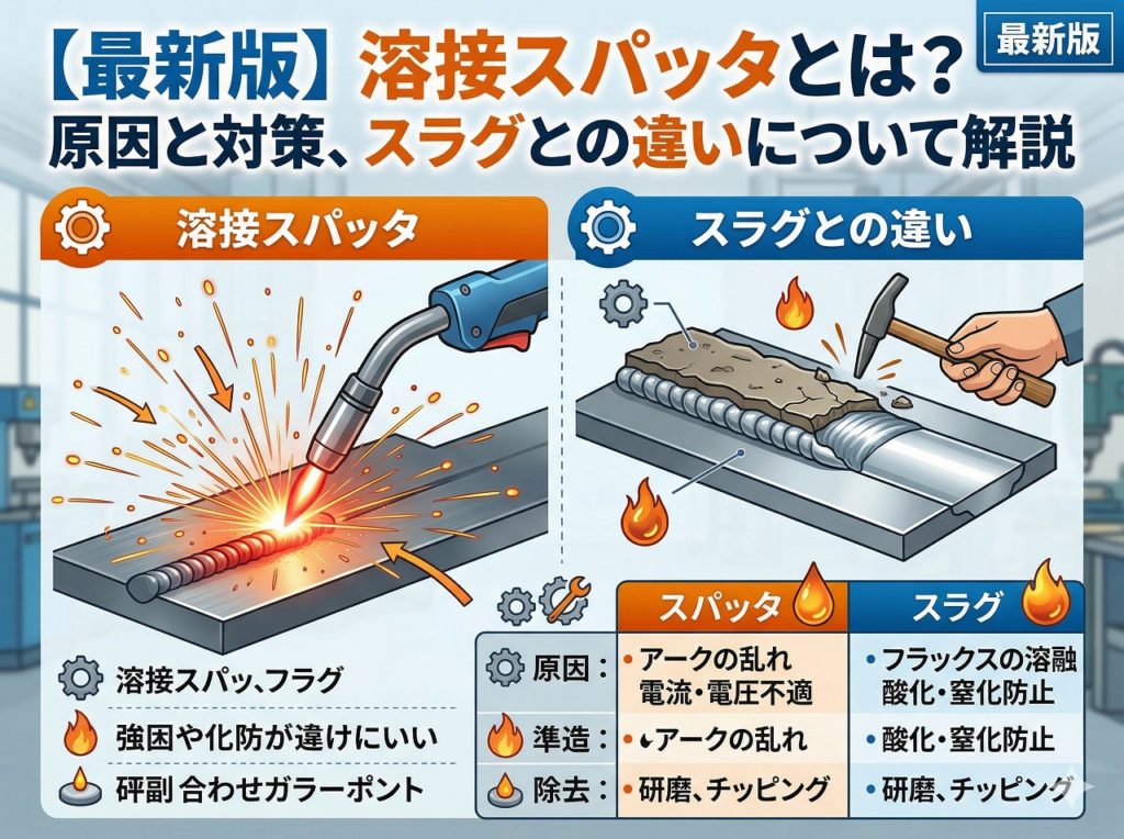 【最新版】溶接スパッタとは？原因と対策、スラグとの違いについて解説