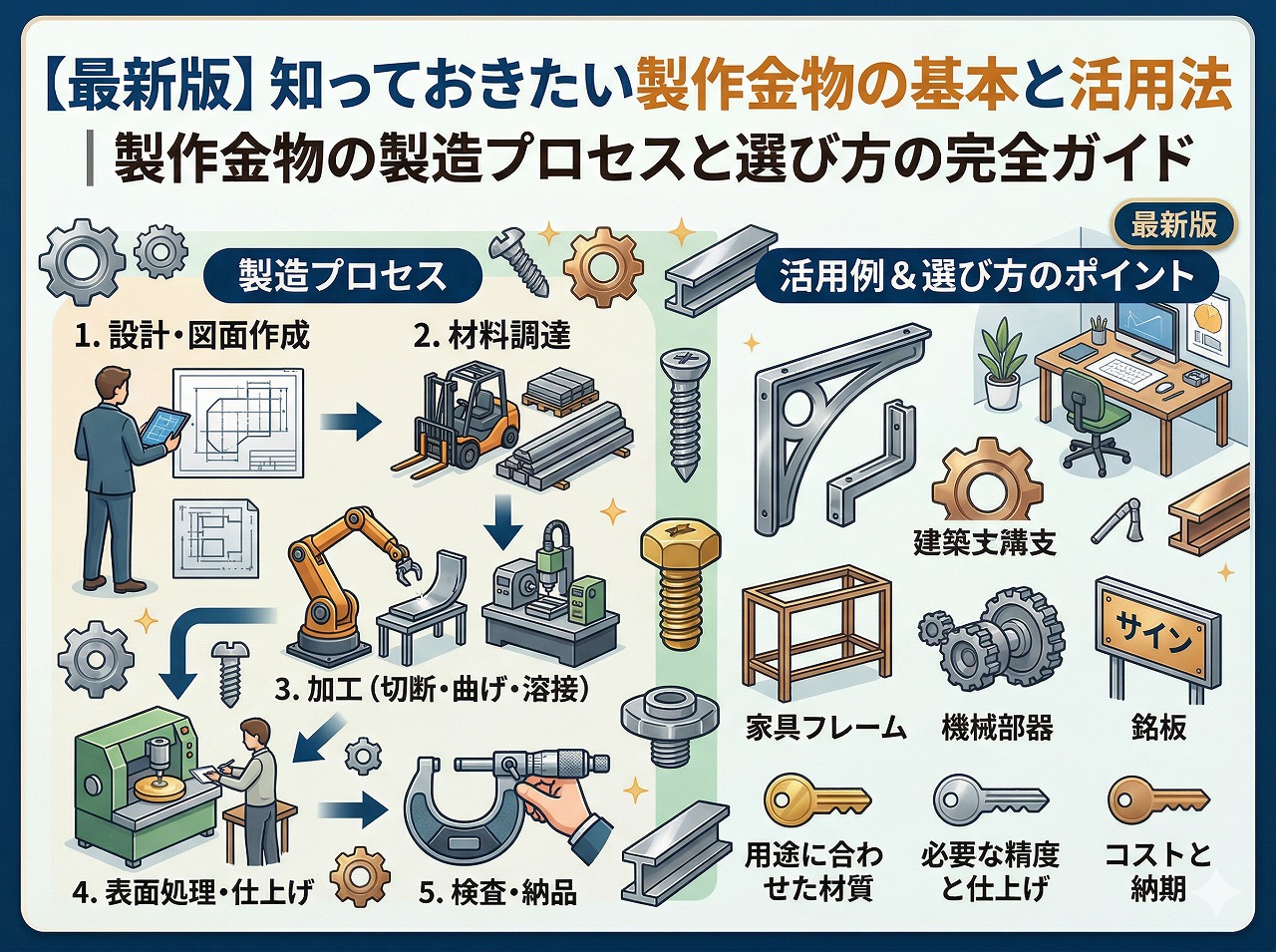 【最新版】知っておきたい製作金物の基本と活用法｜製作金物の製造プロセスと選び方の完全ガイド