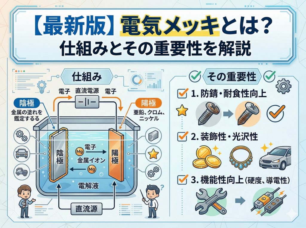 【最新版】電気メッキとは？仕組みとその重要性を解説