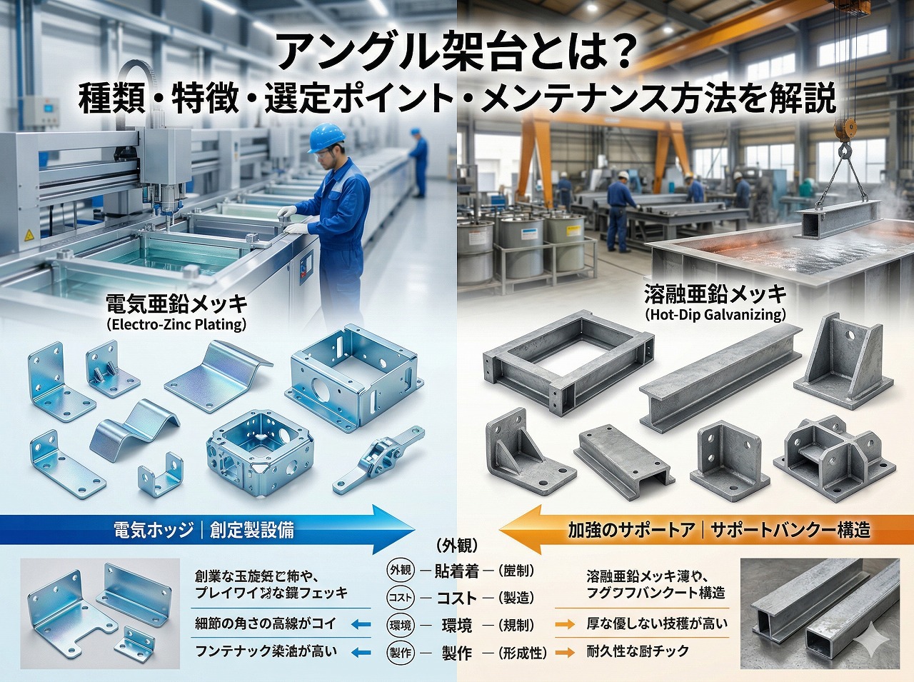 アングル架台とは？種類・特徴・選定ポイント・メンテナンス方法を解説