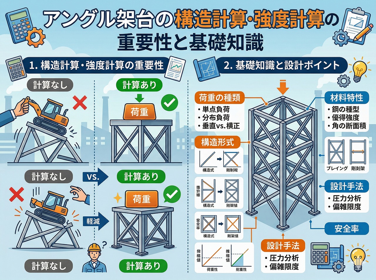 アングル架台の構造計算・強度計算の重要性と基礎知識
