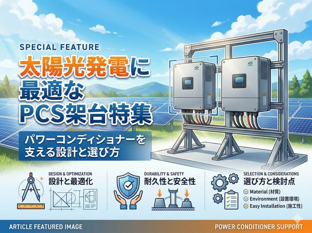 太陽光発電に最適なPCS架台特集｜パワーコンディショナーを支える設計と選び方